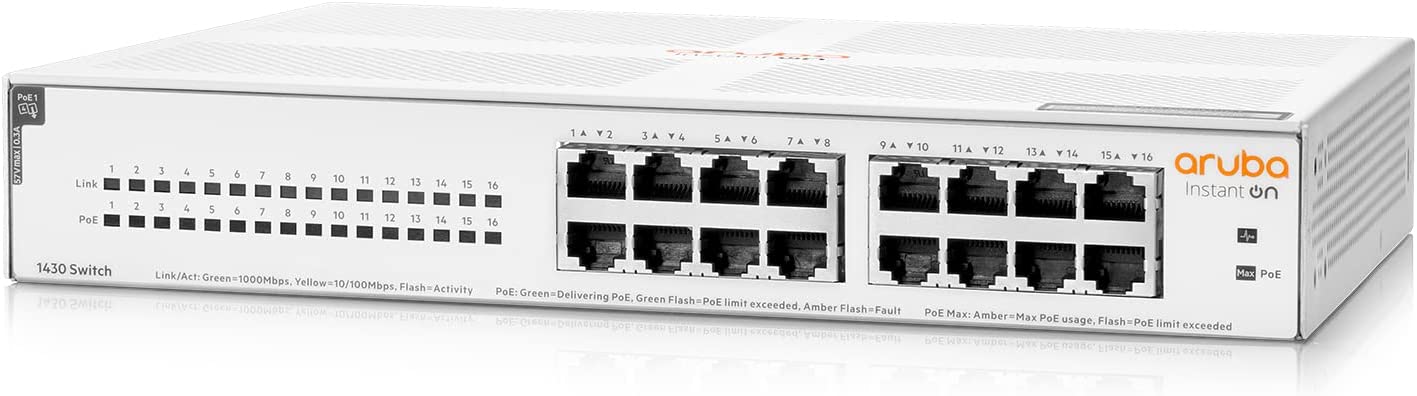 HP Aruba IOn 1430 16G POE 124W Switch