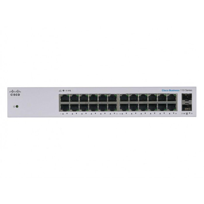 CBS110 Unmanaged 24-port GE, Partial PoE, 2x1G SFP Shared