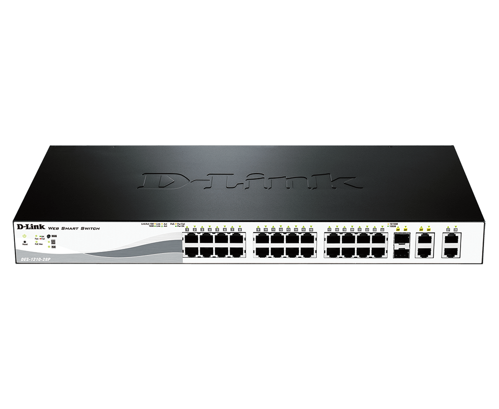 DLink 28-Port PoE Fast Ethernet Smart Managed Switch