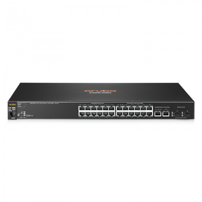 Aruba 2530-24-PoE+ Switch (24 x 10/100 PoE+ ports, 2 x  10/100/1000 ports, 2 SFP ports, 195W)