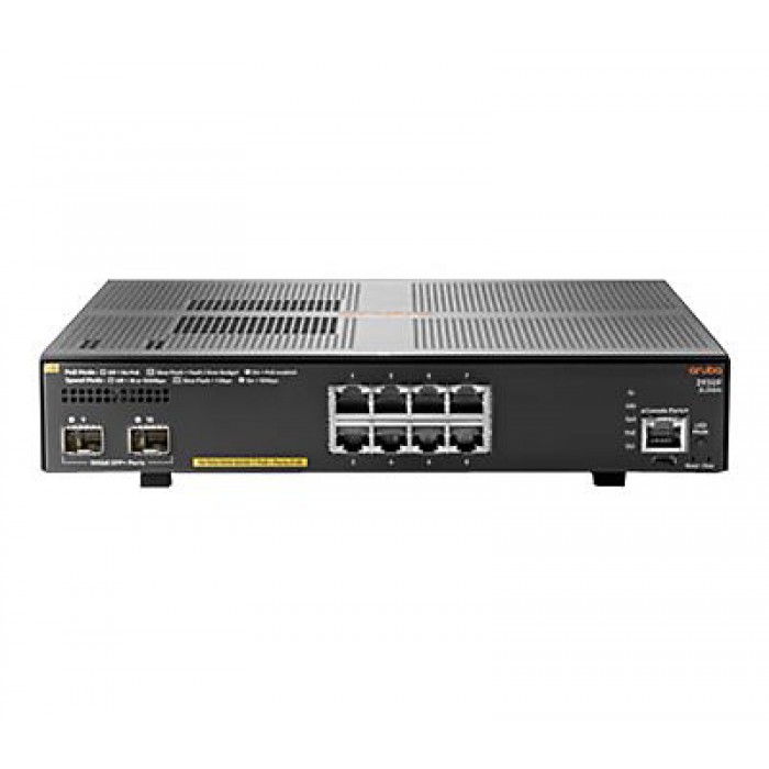 Aruba 2930F 8G PoE+ 2SFP+ Swch (8 x PoE+ ports, 2 SFP+ ports, 125W)