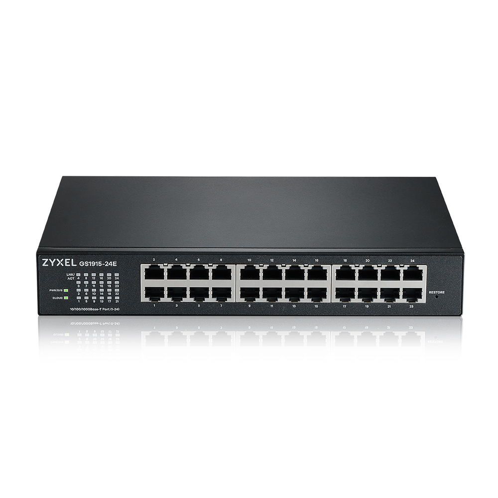 24-port GbE Smart Managed Switch, rackmount, fanless
