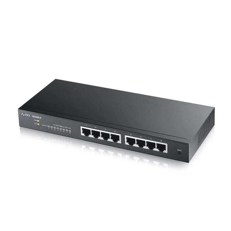 8-port GbE L2 Smart Switch, desktop, fanless