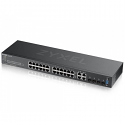  Zyxel 24-port GbE L2 Switch with 4 combo (SFP/RJ-45) GbE Uplink