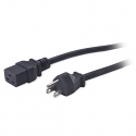 Power Cord, C19 to 5-15P, 2.5m, Input cable 16A