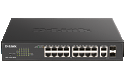 18-port Gigabit Smart Managed PoE (130W) Switch with 2-port Gigabit Combo Uplinks