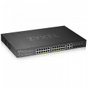 24-port GbE L2 PoE Smart Switch + 2 SFP slots,, rackmount, 170 Watt